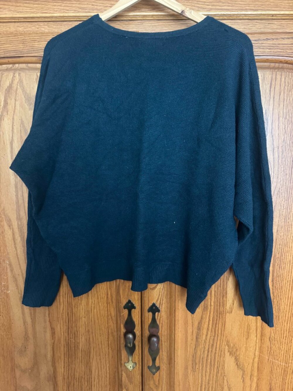 T Tahari Dark Teal Crew Neck Sweater image 2